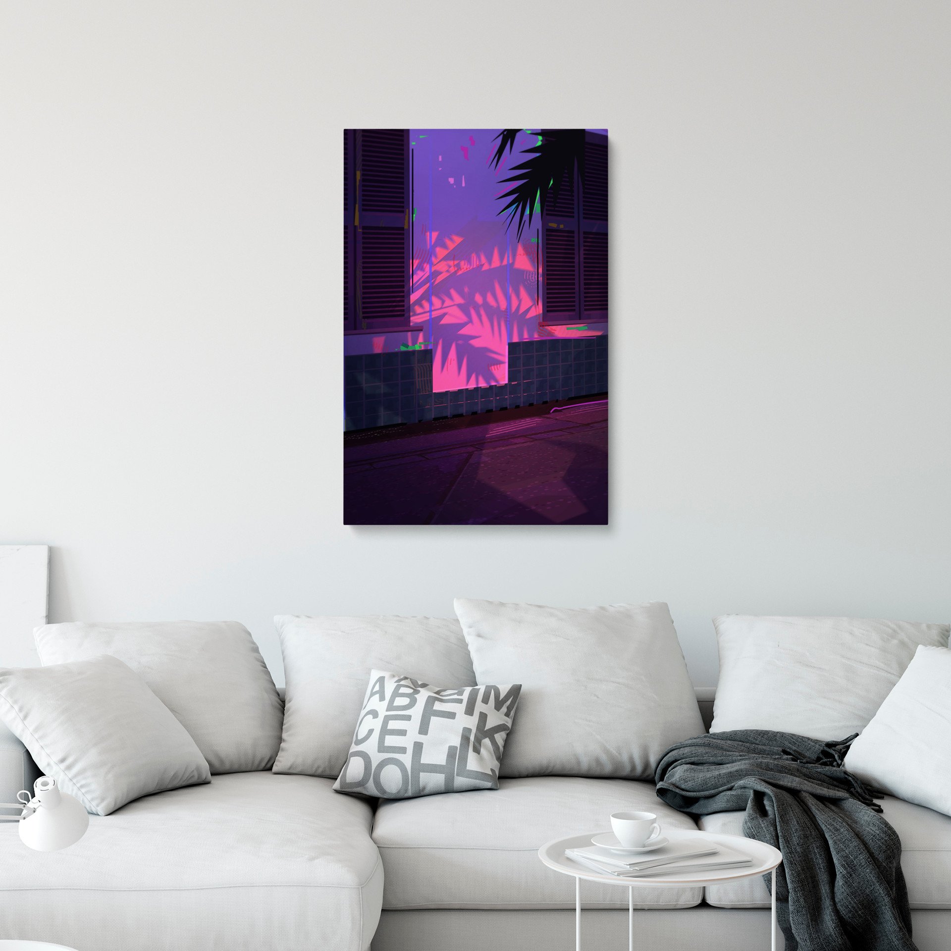Картина на холсте: Пурпурные Пальмы - интернет магазин картин 47art.ru