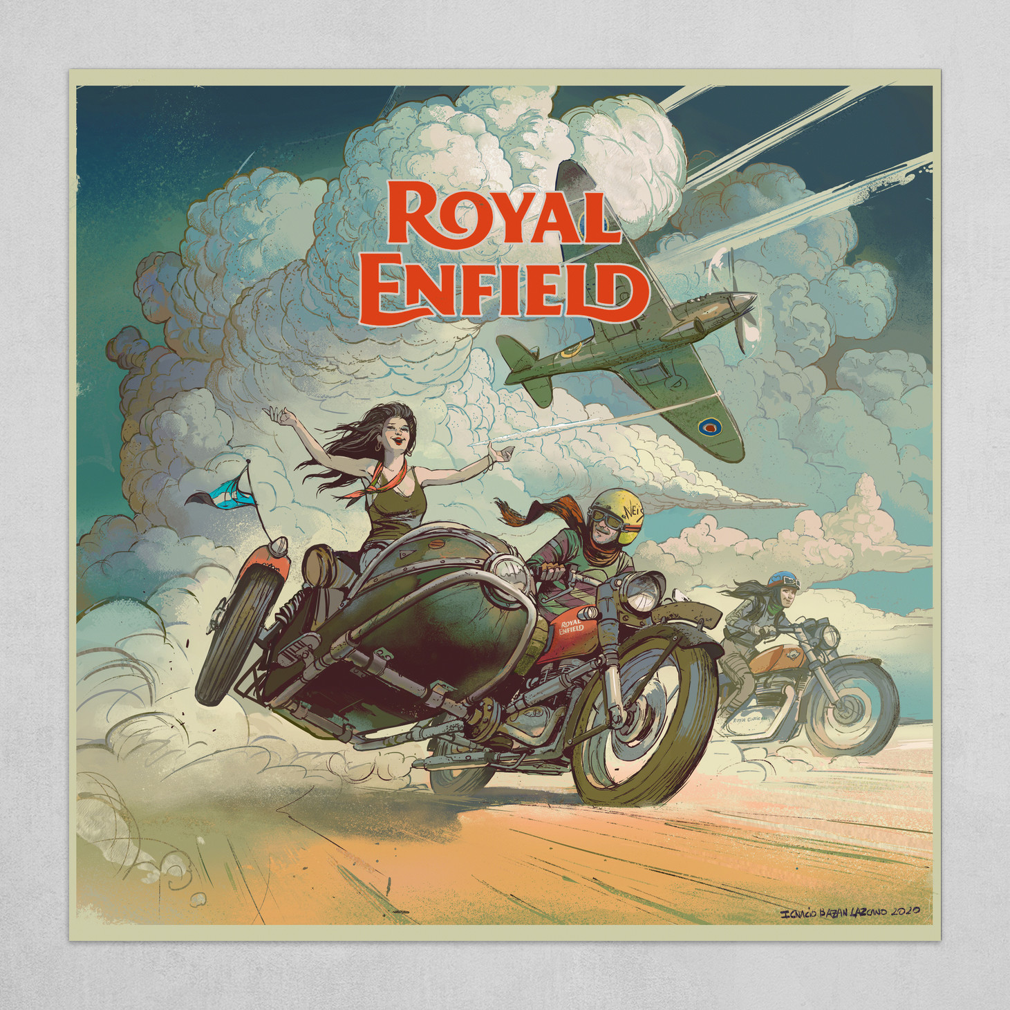 Картина на холсте: Royal Enfield - интернет магазин картин 47art.ru